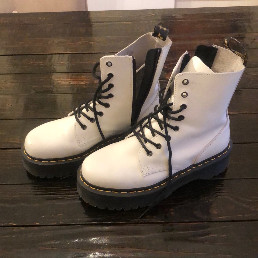 White doc martens boots. Size 9